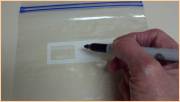 Labeling plastic freezer bag